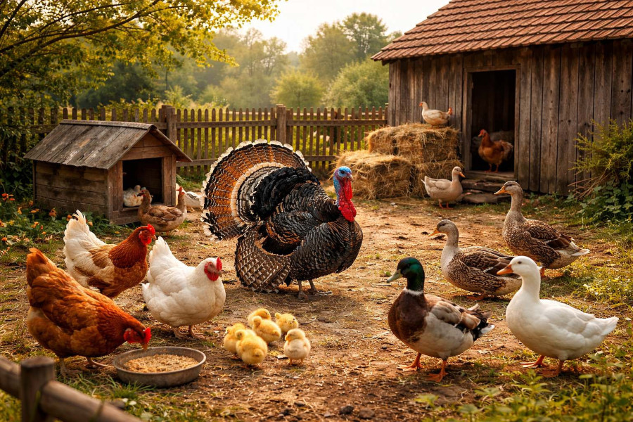 kury kaczki indyk drób