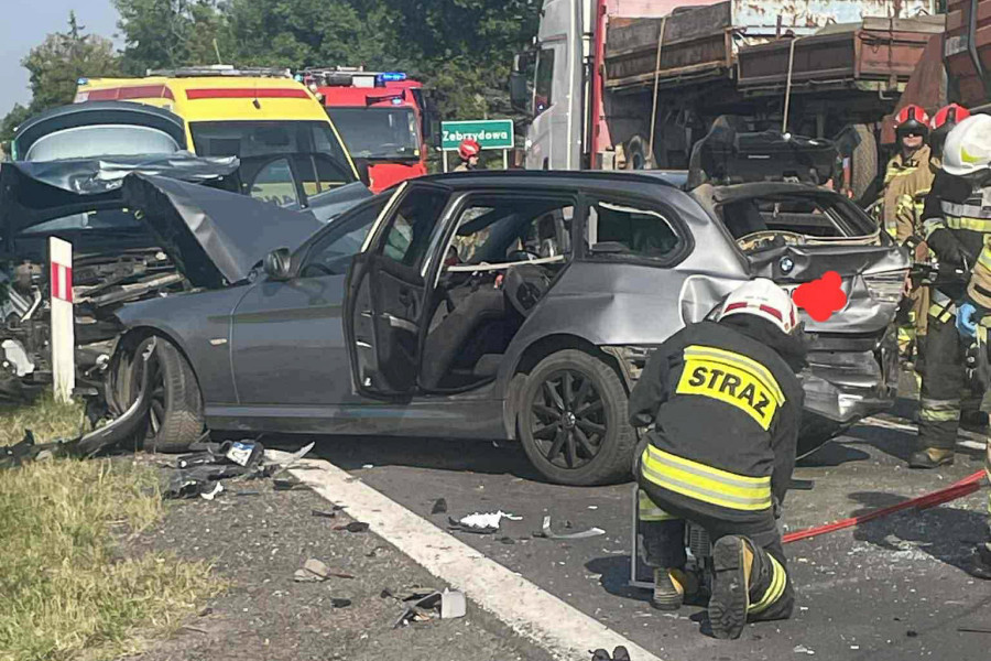 wypadek samochód osp zebrzydowa