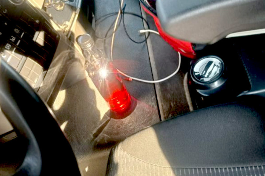 butelka ciężarówka kabina