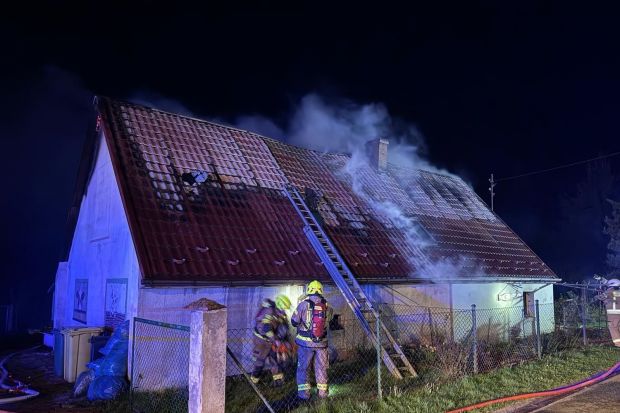 Pożar w miejscowości Giebułtówek