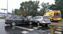 Zderzenie trzech aut na Wróblewskiego. Jedna osoba ranna