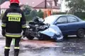 Dwa samochody zderzyły się na krzyżówce ulic Leśna-Willowa