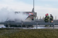 Pożar auta na autostradzie A4