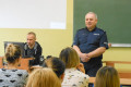 Szef bolesławieckiej policji insp. Henryk Stefanko spotkał się z maturzystami