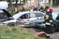 Ranne dziecko po zderzeniu dwóch aut koło stadionu