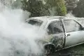 Złodziej paliwa doprowadził do wybuchu zbiornika. Auto spłonęło