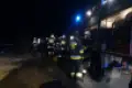 Pożar opon przy moście nad autostradą A4