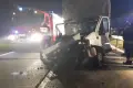 Kolizja na A18. Bus zderzył się z ciężarówką