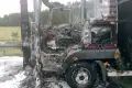 Pożar samochodu ciężarowego na A4