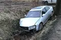 Wypadek w Mierzwinie. Zderzyły się dwa Audi, jedna osoba ranna