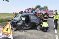 Poważny wypadek na drodze Lubin – Ścinawa. Dwie osoby ranne