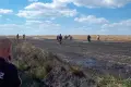Pożar zboża koło Raciborowic