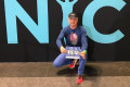 Andrzej Stefańczyk z Bolesławca biegnie w maratonie w Nowym Jorku