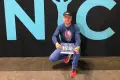 Andrzej Stefańczyk z Bolesławca biegnie w maratonie w Nowym Jorku