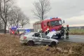 Dachowanie auta między Brzeźnikiem a Zabłociem