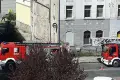 Pożar w budynku na Łokietka