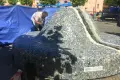 Kolejna ceramiczna ławka w rynku. Tym razem okrągła