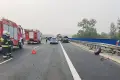 Dwa auta zderzyły się na A18. Dwie osoby ranne