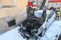Pożar auta przy ulicy Polnej