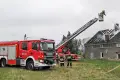 Pożar pustostanu w Motylach