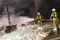 Spłonęła naczepa z chemikaliami na A18