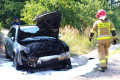 Pożar samochodu Audi przy Kościuszki