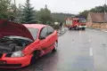 Zderzenie osobówki z ciężarówką w Kozłowie