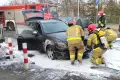 Pożar Mercedesa przy Jana Pawła II