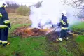 Pożar słomy w Gromadce