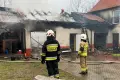Pożar garażu w Wykrotach