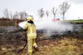 Pożar przy rondzie w Bolesławcu