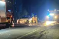 Pożar samochodu koło Osieczowa