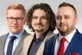 Kamil Barczyk, Mariusz Potyszka i Wojciech Kasprzyk dziękują wyborcom