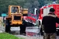 Samochód strażacki miał problemy podczas akcji powodziowej