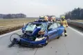 Wypadek na A4. Osobówka zderzyła się z ciężarówką