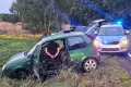 Pościg za volkswagenem! Zobaczył radiowóz i zaczął uciekać. Skończył w rowie