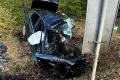 Śmiertelny wypadek: auto zostało kompletnie zmiażdżone. Kierujący zginął na miejscu