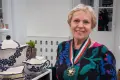 Janina Bany-Kozłowska із золотим хрестом «Заслужена діячка культури Gloria Artis»