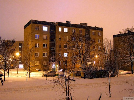 Zimowa noc (godzina 21:00) - Osiedle 40-lecia