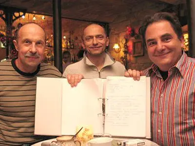 Marcin Niewodniczański, Bogusław Nowak i Robert Makłowicz prezentują przepisy z programu telewizyjnego