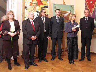 Józefa Witas, Tadeusz Samborski, Victor Alshevsky, rzecznik ambasady, Anna Bober, Aleksandr Averyanov
