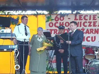 Janina Piestrak-Babijczuk i Stanisław Chwojnicki na Festynie Strażackim