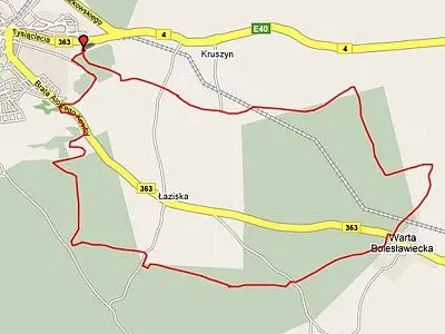 Mapa wyścigu kolarskiego
