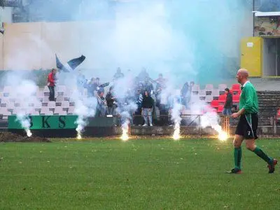 Oprawa meczu przygotowana przez Klub Kibica