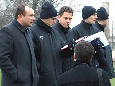 Poczynaniom piłkarzy bacznie przyglądał się prezes i kadra szkoleniowa Zagłębia