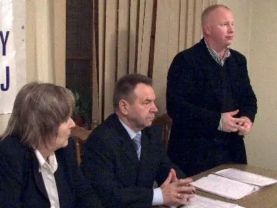 Od lewej: Halina Gniewek, Stanisław Chwojnicki i Adam Zdaniuk