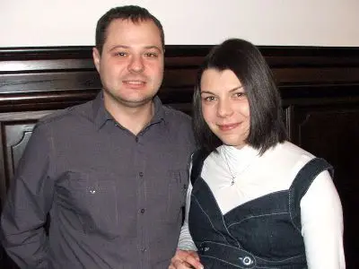 Laureatka drugiej nagrody z mężem