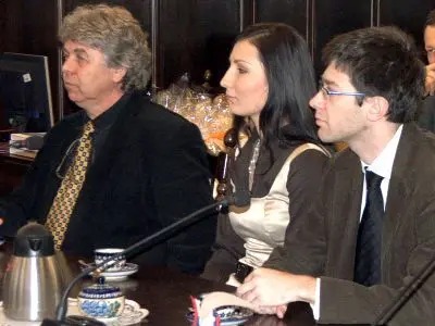 Od lewej: prof. Stanisław Bereś, Katarzyna Pielech i Marcin Ochmian