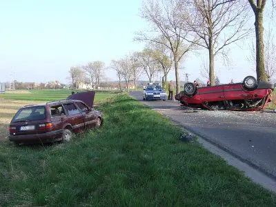Do wypadku doszło na drodze z Bolesławca w kierunku Łazisk
