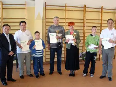 Od lewej: Stanisław Chwojnicki, Jarosław Molenda, Rafał Molenda, Wojciech Sękowski, Zofia Diakowska, Mateusz Zimniak i Sławomir Zimniak